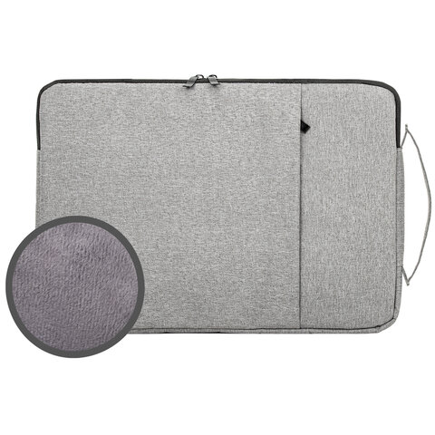Чехол для ноутбука HEIKKI OPTION 13-14'' (ХЕЙКИ), с ручкой и карманом, серый, 35.5×24х2.5 см
