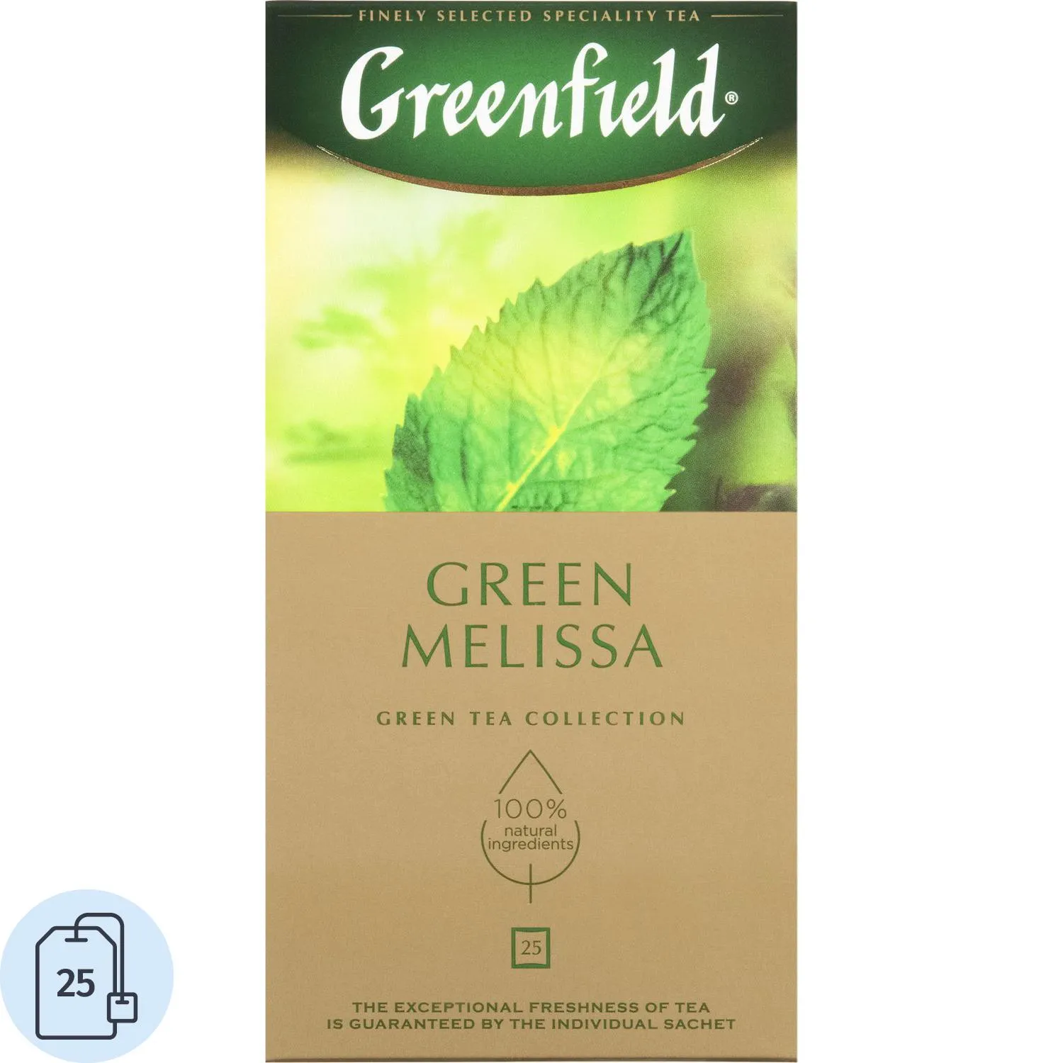 превью Чай зелёный Greenfield Green Melissa 25 пакетиков