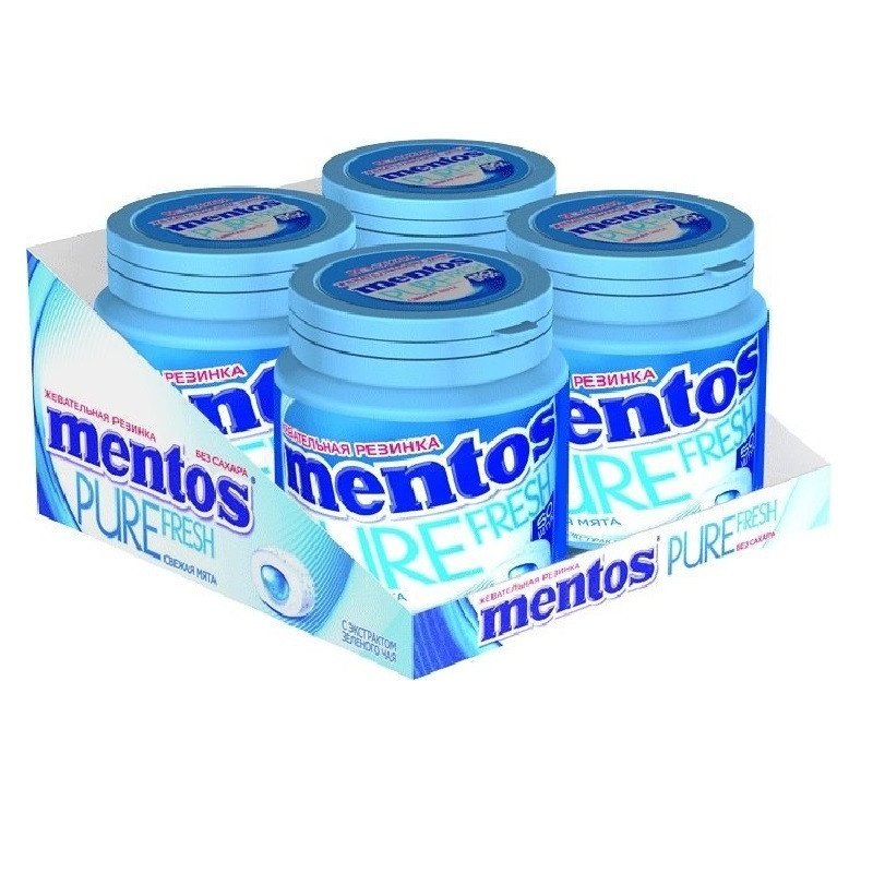 Жевательная резинка Mentos Pure Fresh Свежая мята 100 г