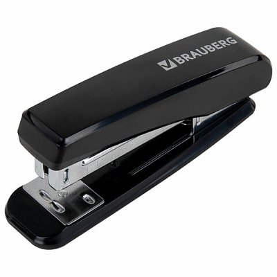 Степлер №24/626/6 BRAUBERG «Standard»до 30 листовчерный272755
