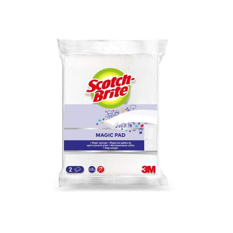 Губки меламиновые 3M Scotch-Brite 120×100×25 мм 2 штуки в упаковке арт ...