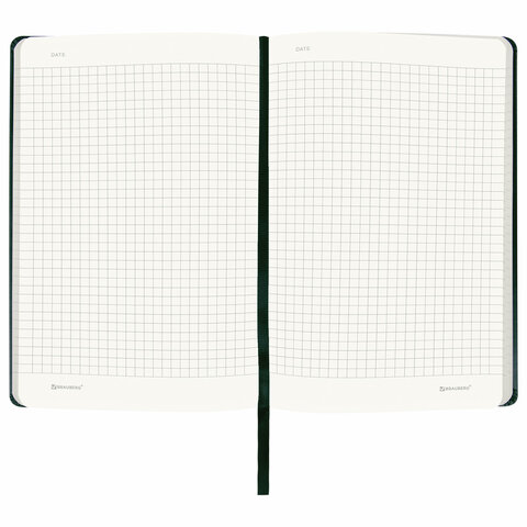 Блокнот А5 (130×210 мм), BRAUBERG ULTRA, балакрон, 80 г/м2, 96 л., клетка, темно-зеленый