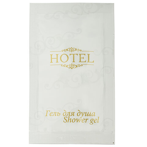 превью Гель для душа одноразовый 10 мл, КОМПЛЕКТ 500 шт., HOTEL, саше, флоупак