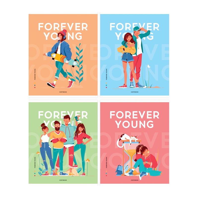 Тетрадь 96л., А5, клетка ArtSpace «Стиль. Forever young»