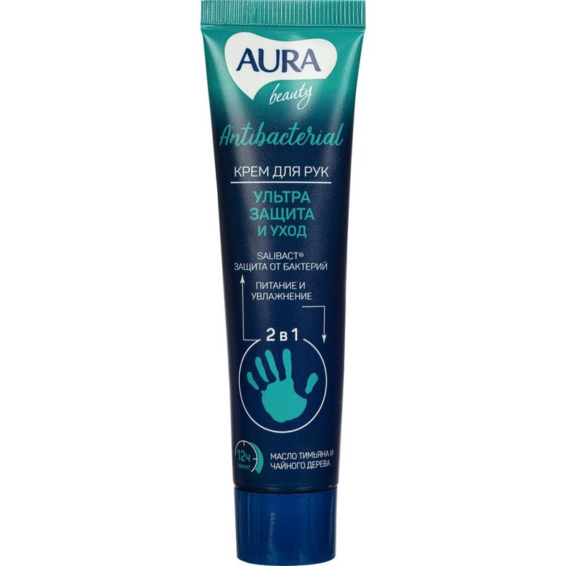 превью Крем для рук Aura Beauty Ультра защита и уход антибактериальный 40 мл