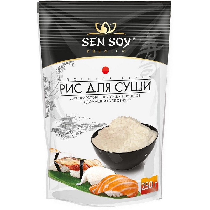 превью Рис короткозерный Sen Soy Для суши 250 г
