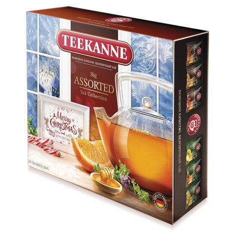 Чай TEEKANNE (Тиканне) «Big Assorted», 6 вкусов черного и зеленого чая, 24 пак., Германия