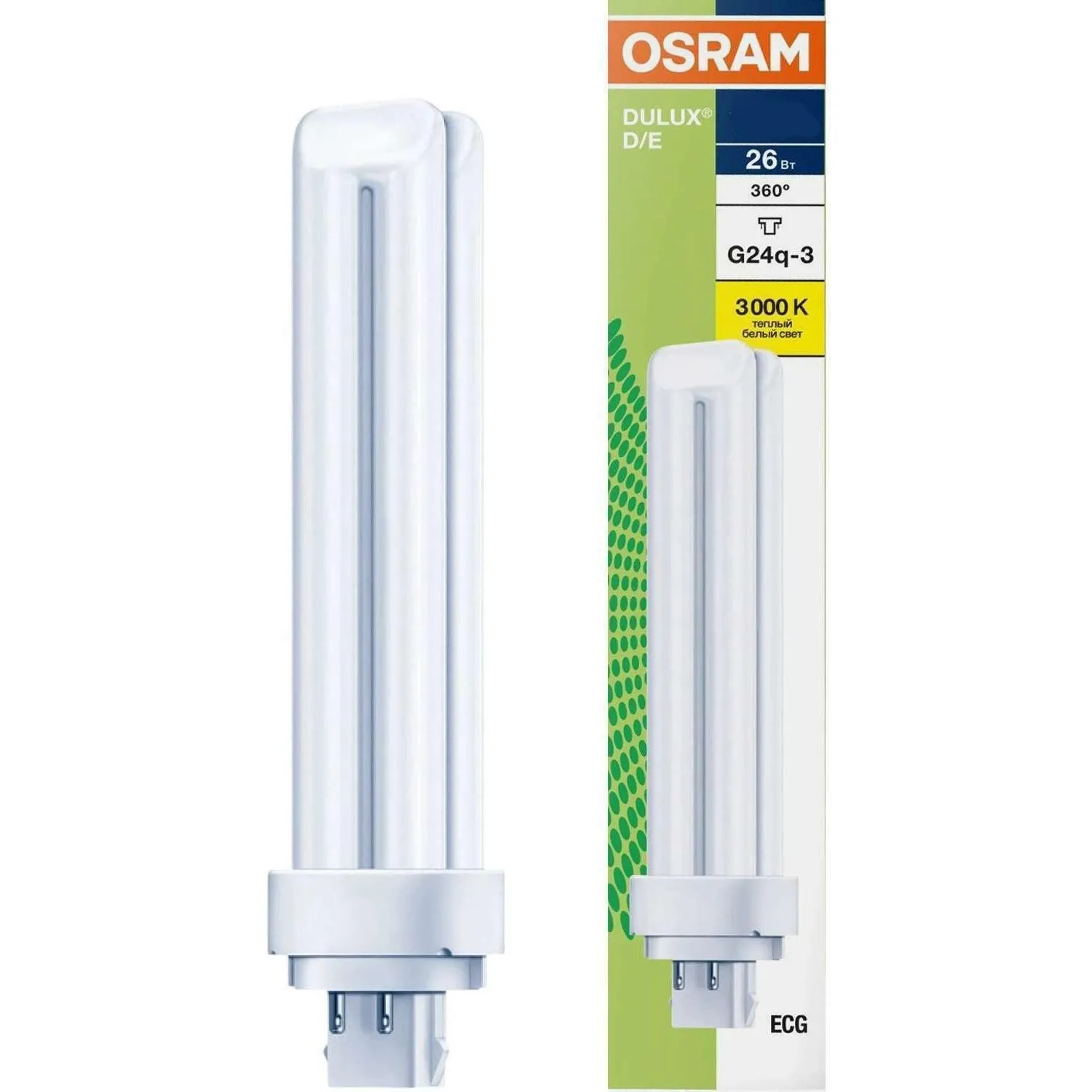 превью Лампа люминесцентная Osram 26 Вт G24q-3 D/E 3000 К 1800 Лм (4099854122439)