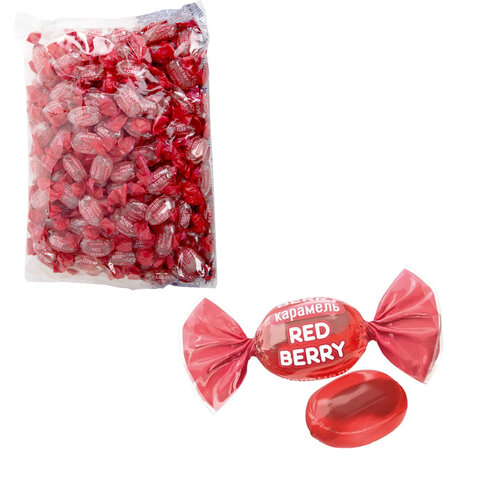 превью Карамель леденцовая RED BERRY с ягодным вкусом, 1 кг
