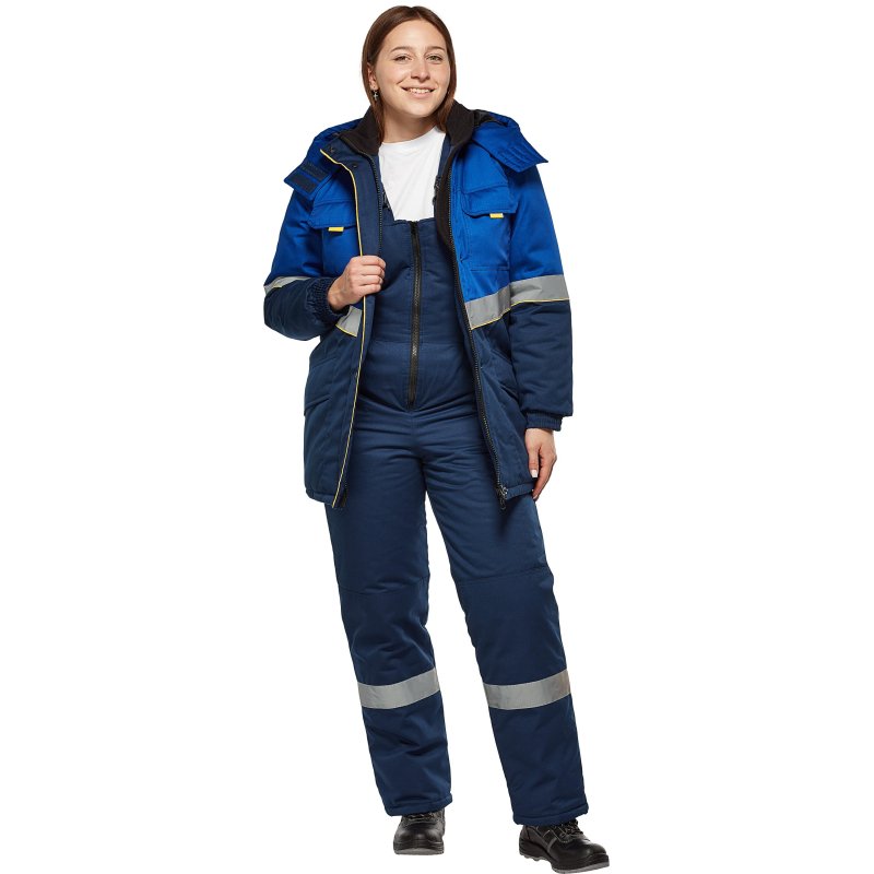 Костюм рабочий зимний женский з43-КПК вас/син (р.56-58) 170-176 (серия З)