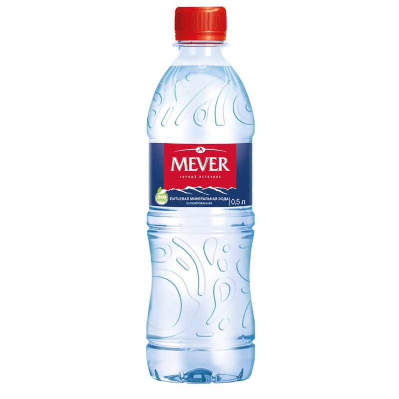 Вода питьевая Mever природная негазированная ПЭТ 0.5л 12шт/уп