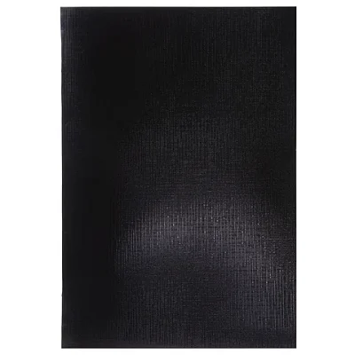 Тетрадь бумвинил А4, 96 л., скоба, офсет №1, клетка, ЧЕРНАЯ, «Metallic», HATBER, 093028