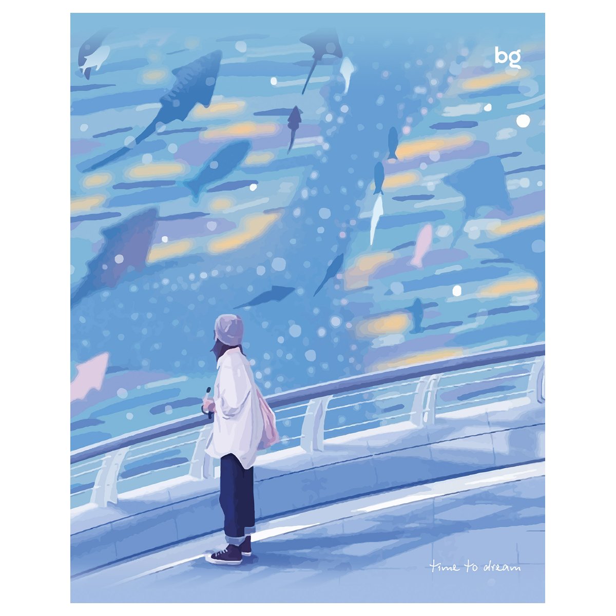Тетрадь 48л., А5, клетка BG «View», soft-touch ламинация