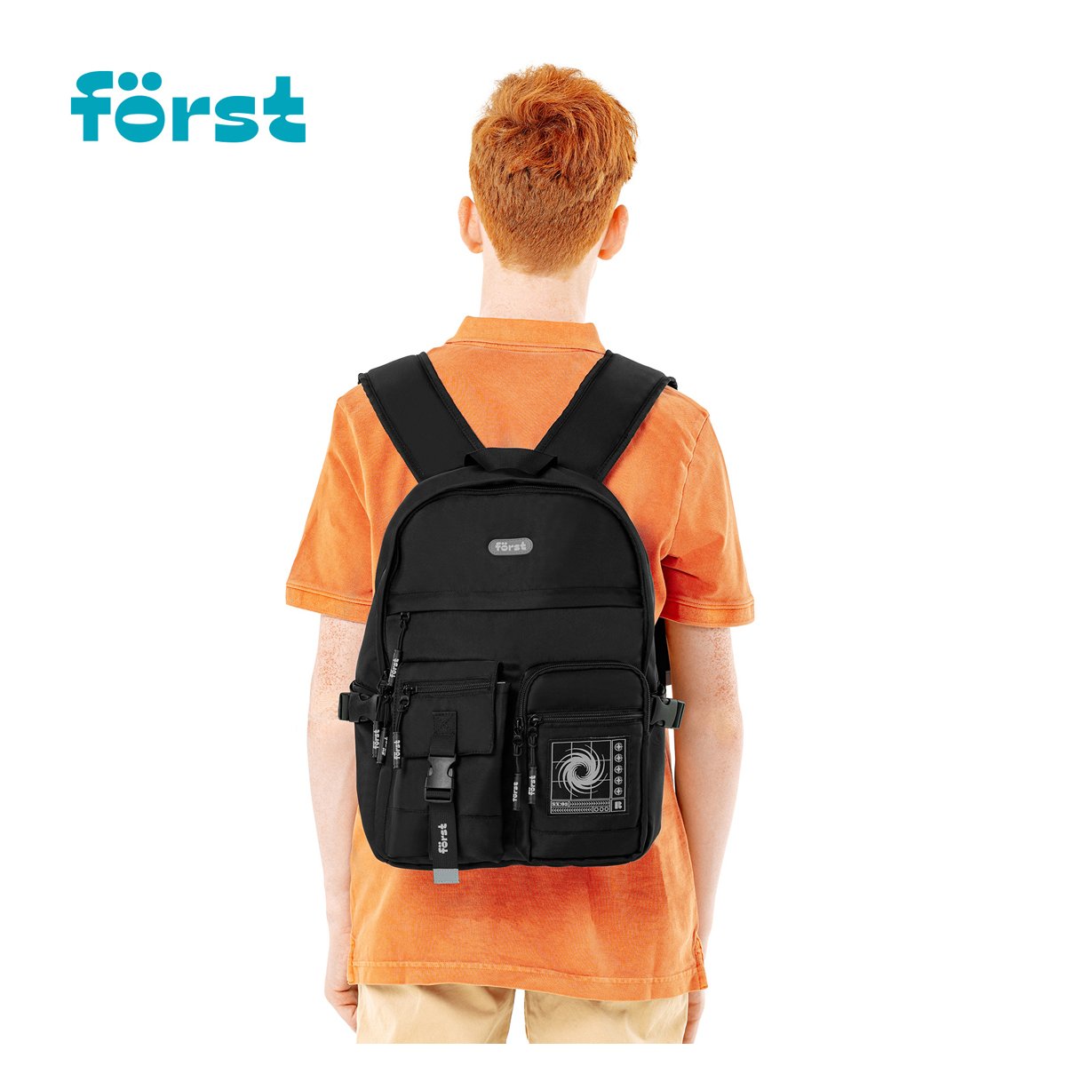 Рюкзак Först F-Teens «Minimal» 40×28×15см, 1 отделение, 7 карманов, уплотненная спинка