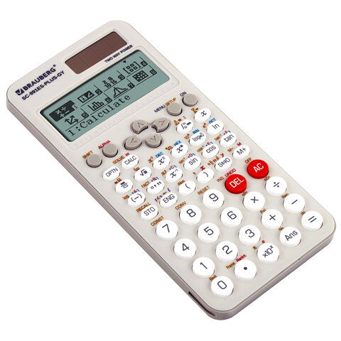 Калькулятор инженерный BRAUBERG SC-991ES-PLUS-GY (164×80 мм), 552 функции, 10+2 разряда, СЕРЫЙ