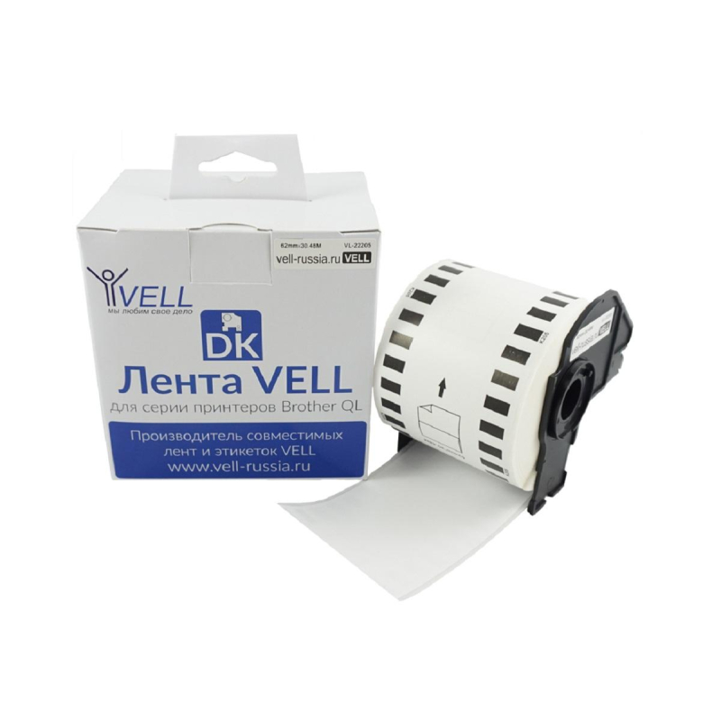 превью Картридж Vell VL-B-DK 22205 (Brother DK22205) для QL {Vell22205