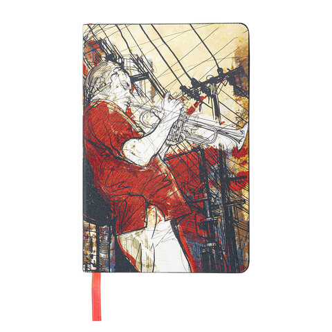 Блокнот А5 (143×210 мм), BRAUBERG VISTA «Jazz», под кожу, гибкий, 80 л. 
