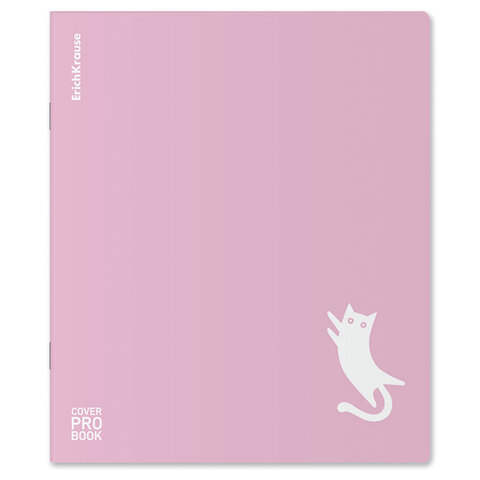 Тетрадь обложка пластик, А5, 48 л., скоба, клетка, ERICH KRAUSE, «Brave cats» (микс в спайке)