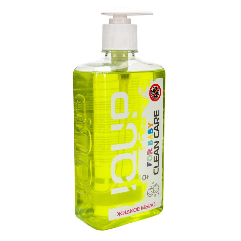 Мыло жидкое IQUP Clean Care for baby для детей помпа-дозатор ПЭТ 0.5л