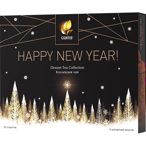 Чай CURTIS «Dessert Tea Collection», набор 30 пакетиков,  (6 вкусов по 5 пакетиков), 58.5 г