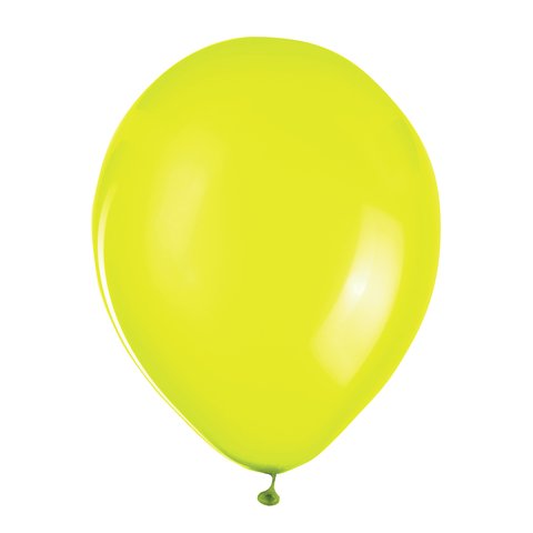 превью Шары воздушные ZIPPY (ЗИППИ) 10" (25 см), комплект 50 шт., неоновые желтые, в пакете