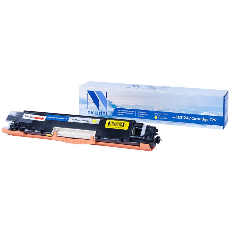 Картридж лазерный NV PRINT (NV-CE312A/729Y) для HP M175nw/CP1025nw/CANON LBP7010C, желтый, ресурс 1000 страниц
