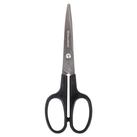 превью Ножницы BRAUBERG «Standard» 160 мм, классической формы, черные, 237095
