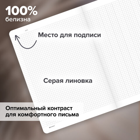 Тетрадь А4 96 л. BRAUBERG, на сшивке с корешком, клетка, обложка картон, «Многоэтажки»