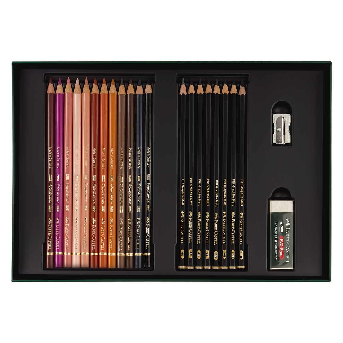 Набор художественных изделий Faber-Castell «Polychromos & Pitt Graphite Matt », 50 предметов, студийная коробка