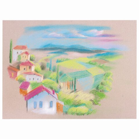 Пастель сухая художественная BRAUBERG ART «CLASSIC», 12 цветов, ЗЕМЛЯНЫЕ ТОНА, круглое сечение