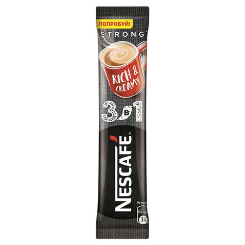 Кофе растворимый NESCAFE «3 в 1 Крепкий», 20 пакетиков по 16 г (упаковка 320 г)