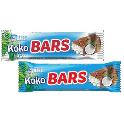Батончик шоколадный «Koko» BARS с кокосовой начинкой 1000 г, пакет