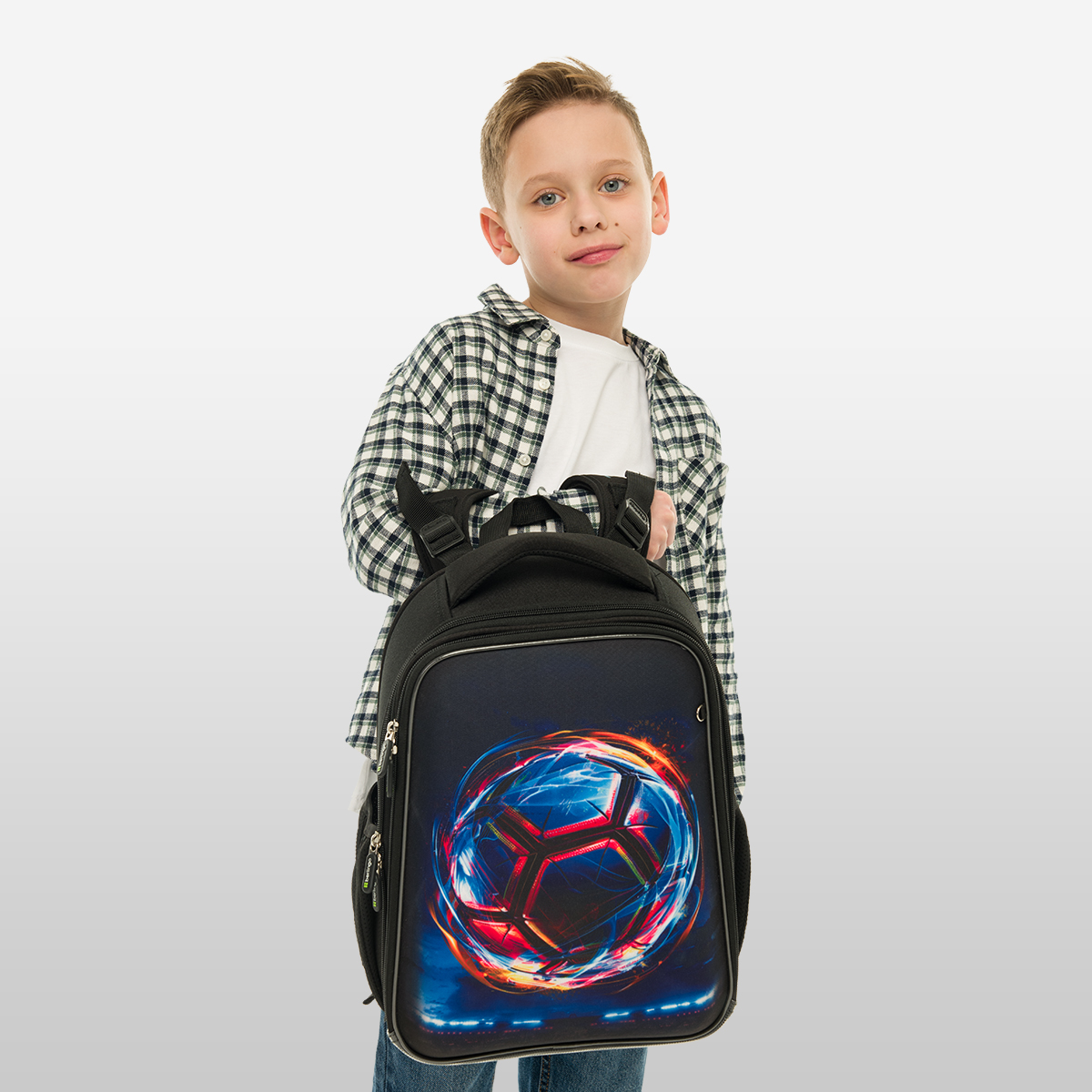 Ранец Berlingo Expert «Cyber Football» 37×28×16см, 2 отделения, 2 кармана, анатомическая спинка