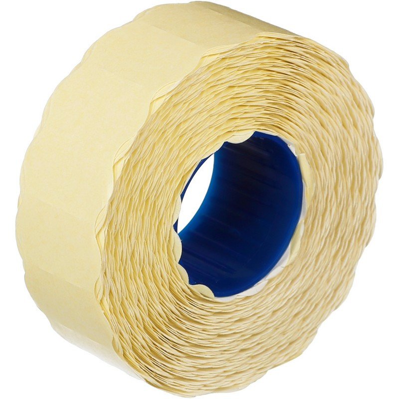 превью Этикет-лента волна белая 22х12 мм с сильным каучуковым клеем (12 рулонов по 1500 этикеток)