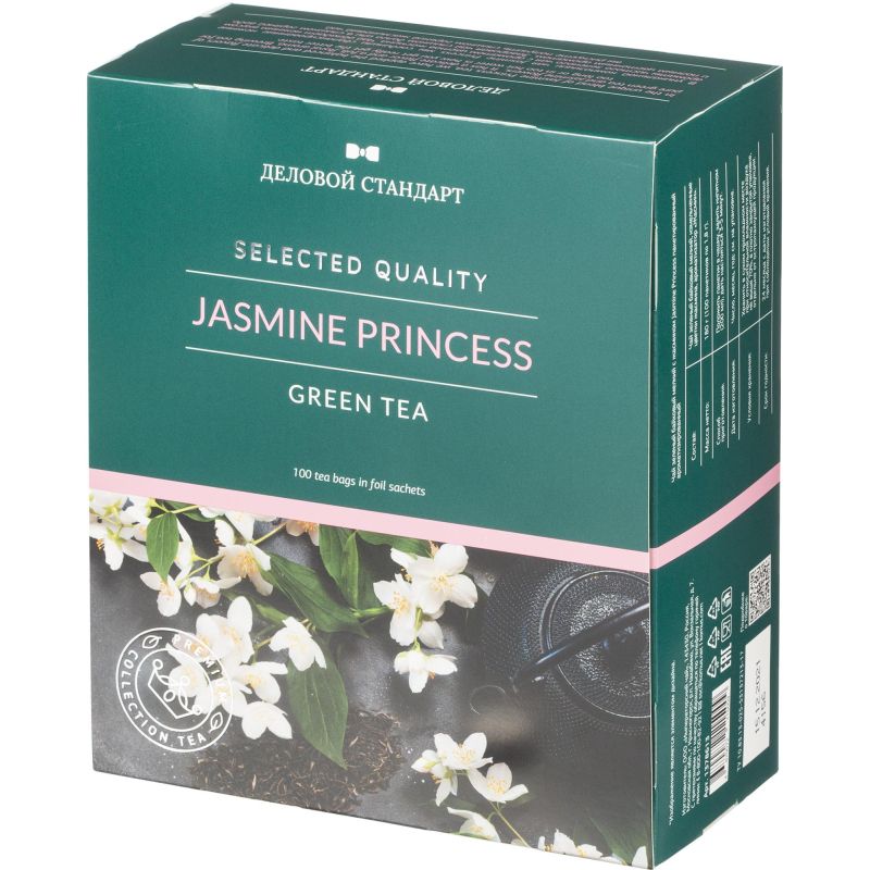 Чай Деловой Стандарт Jasmine princess зелен. с жасмин. 100 пакx2гр