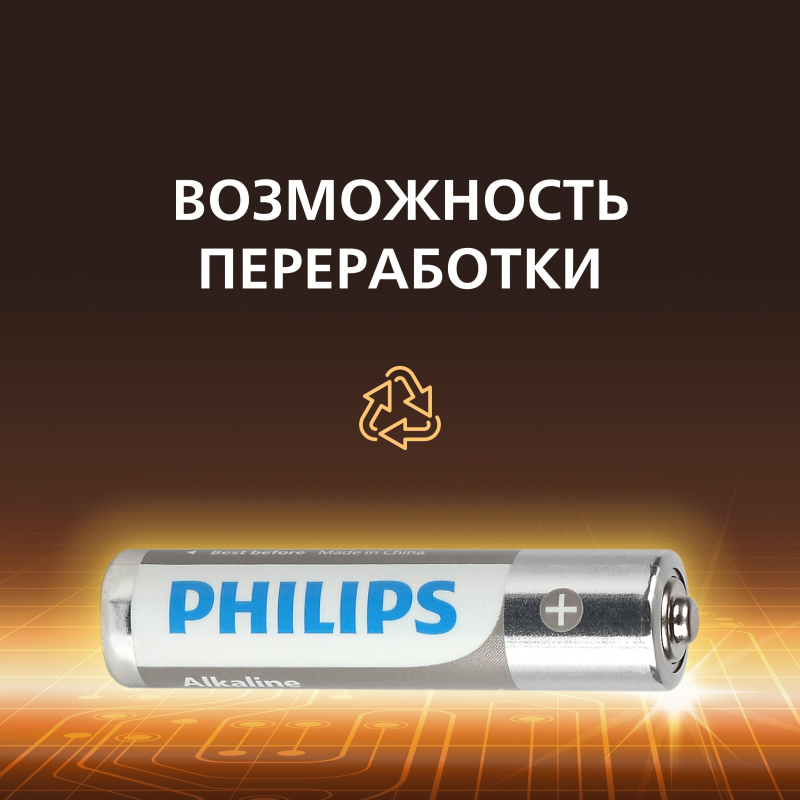 Батарейка Philips Entry AAA LR03A10B/51 LR03-10BL 10 шт/уп