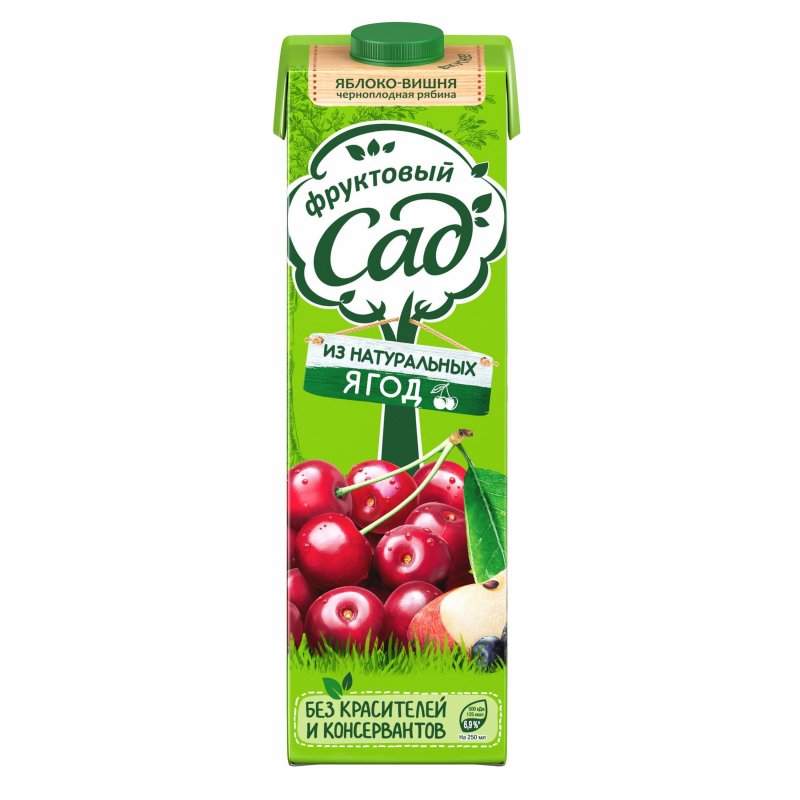 Нектар Фруктовый Сад яблоко/вишня/черноплодная рябина 0.95 л
