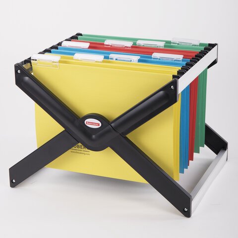 Подставка для подвесных папок BRAUBERG (Италия), до 40 папок А4/Foolscap, 410×275×320 мм, черная