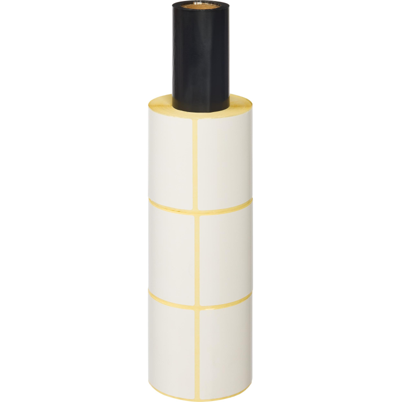 Термотрансферные этикетки ПГЛ 75×120 (3 шт. )+риббон WAX 80×100 в комплекте