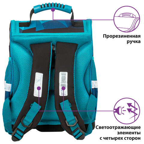 Ранец ЮНЛАНДИЯ WISE для начальной школыMonster-truck37×29х15 см229948