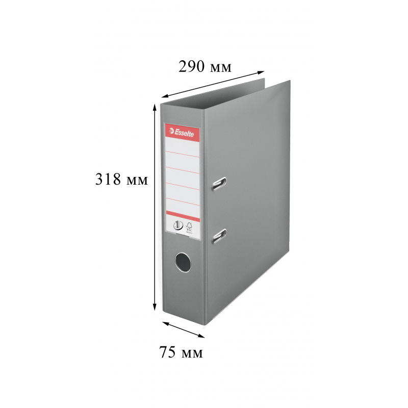 Папка с арочным механизмом Esselte No.1 Power Solea 75 мм серая