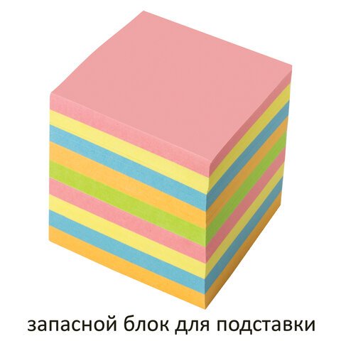 Блок для записей ОФИСМАГ непроклеенный, 9*9*9, цветной