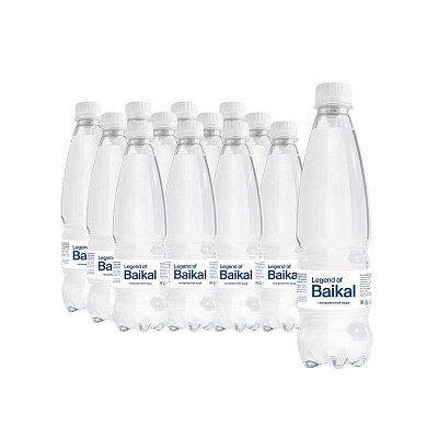 Вода питьевая LEGEND of BAIKAL природная газированная ПЭТ 0.5л 12шт/уп