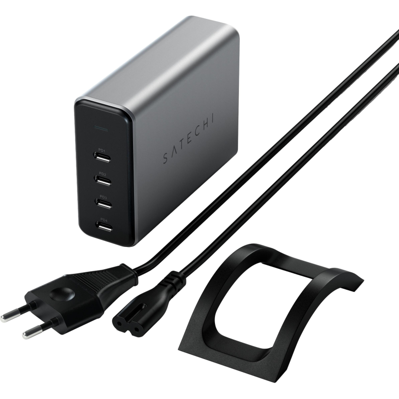 Зарядное устройство Satechi 165W USB-C 4-Port PD GaN, сетевое, серый космос