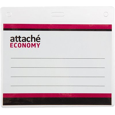 Бейдж Attache Economy 108×126 150 мкм без шнурка, вкладыш 90×120 5шт/уп