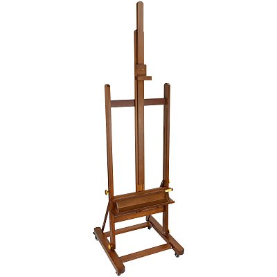 Мольберт напольный студийный Гамма «Старый мастер», 59.5×59.5×190 (370)см, красный лакированный бук