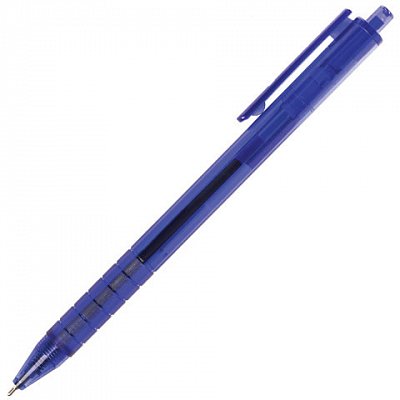 Ручка шариковая масляная автоматическая BRAUBERG «Tone», СИНЯЯ, корпус тонированный, узел 0.7 мм, линия письма 0.35 мм