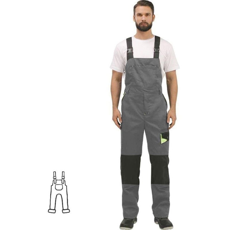 превью Полукомбинезон рабочий летний муж л27-ПК св-сер/сер 52-54/170-176