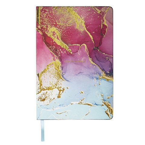 Блокнот А5 (143×210 мм), BRAUBERG VISTA «Marble», под кожу, гибкий, 80 л. 