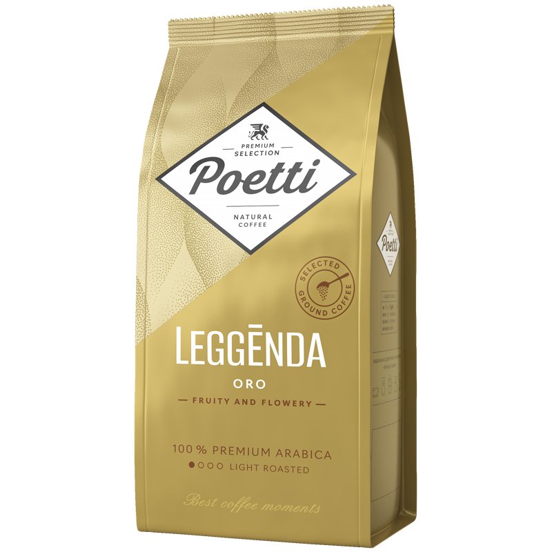 превью Кофе молотый Poetti «Leggenda Oro», вакуумный пакет, 250г